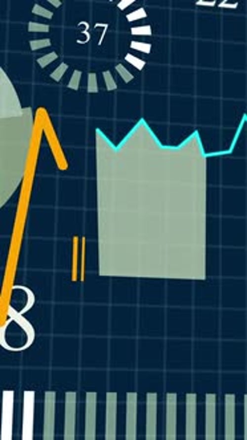 Vídeo animado de análisis de gráficos empresariales