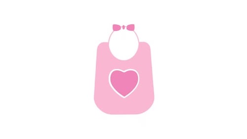 Pink Baby Clothes Element Alpha Animation
