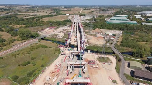 Aerial View of Construction Site in Birmingham