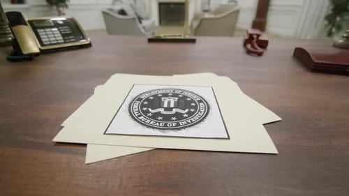 White House FBI Documents - Tilt up to Oval Office HD