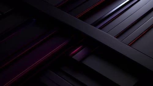 Futuristic Geometric Panels with Glowing Neon Lines