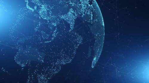 Globe And Technology Business concept background