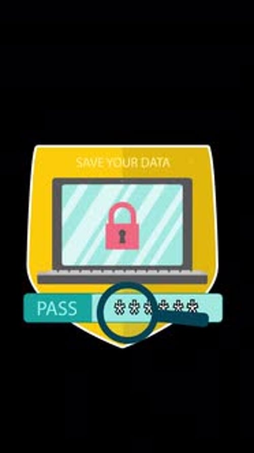 Keep Your Information And Passwords Private Online On Vertical On Alpha Channel