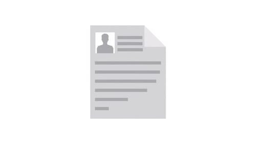 Animated CV Profile Information Flat Design