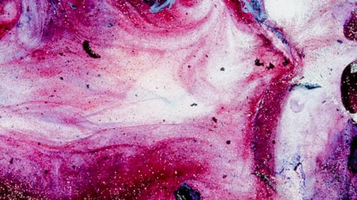 Abstract Red, White and Purple Glitter Swirl