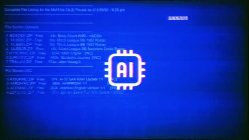 AI Processor Icon Glitch Transition