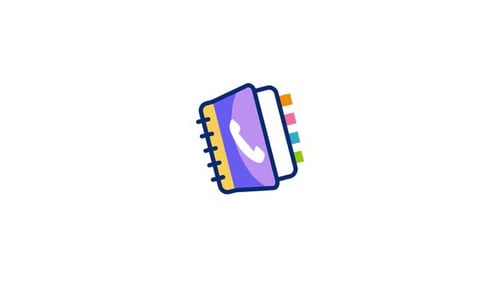 Animated Opening Address Book and Phone Contact Icon