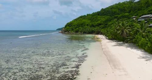 Serene Sandy Beach with Clear Waters Seychelles Mahe
