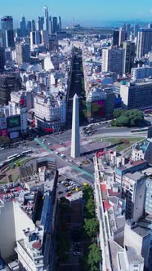 Buenos Aires Skyline at Buenos Aires in Argentina. Downtown Scene.