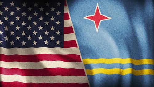 Usa And Aruba Background Loop