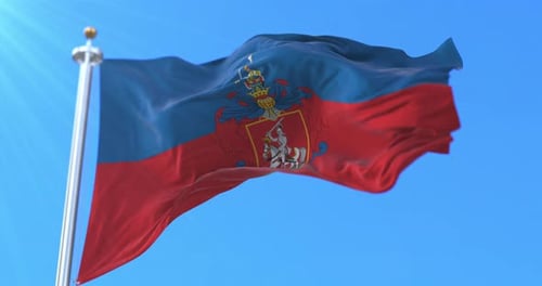 Bandera de la ciudad de Veszprem, Hungría