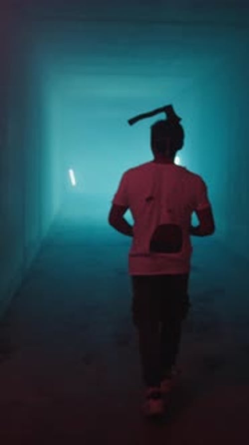 Zombie Walking Away From The Death Scene