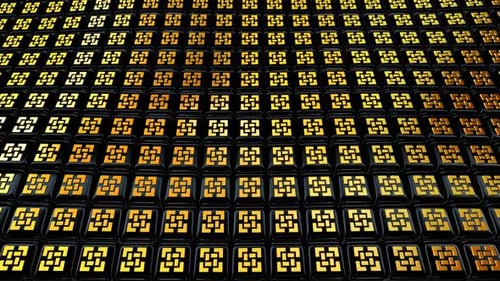 Looping Animated Gold Geometric Pattern On Black Surface