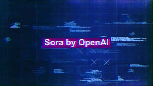 Glitch Digital Text Reveal with Code Background