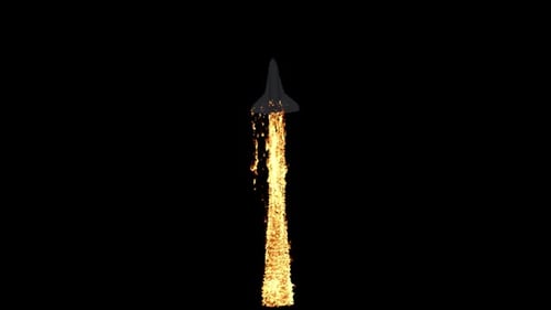 Nasa spacecraft burning on fire top down view