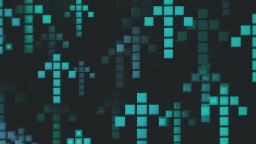 Retro Technology Arrows Pattern Background