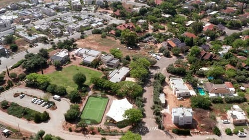 cooperative agricultural community in Northern Israel, Aerial view