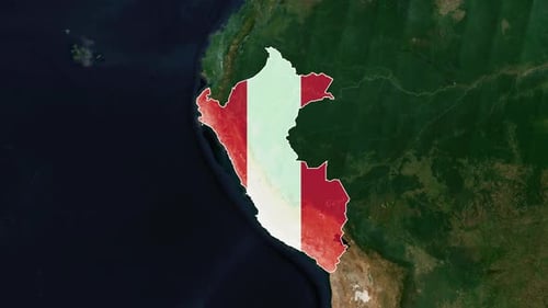 Animated Peru Map with Flag Reveal