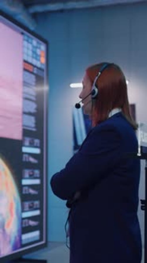 Boss and Team Watching and Celebrating Rocket Launch