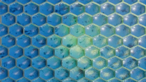 Hexagonal Metal Frames Abstract Loop Animation