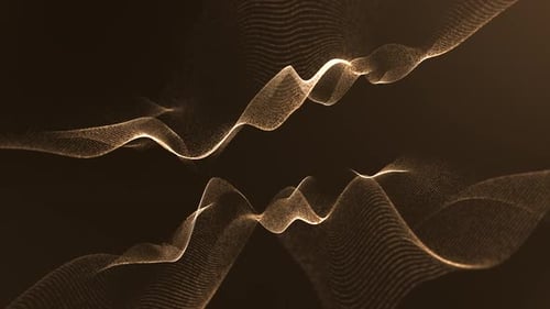 Abstract Wavy Luxury Particles