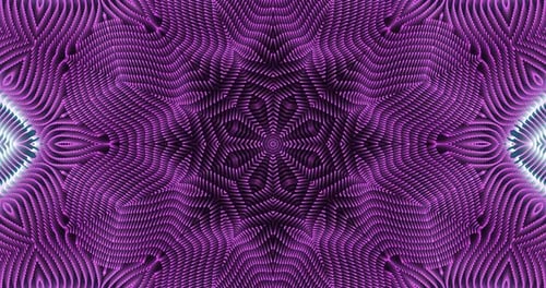 Abstract Glowing Purple Lines Kaleidoscope Pattern Animation