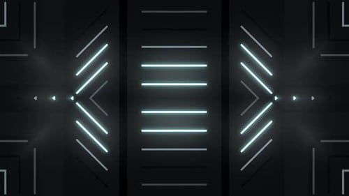 El dinámico patrón geométrico de neón pulsa con energía y movimiento futuristas