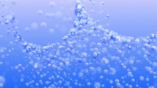 Abstrakter Hintergrund der 3D-Animation mit kleinen Bällen