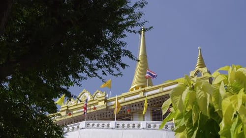 Wat Doi Saket golden mount temple in Thailand