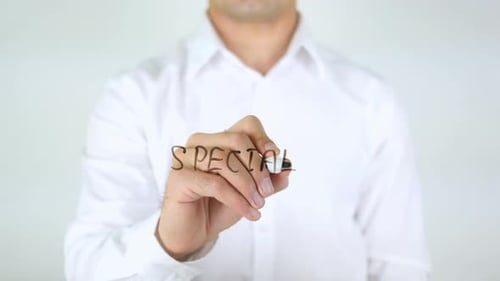 Special, Man Writing on Glass