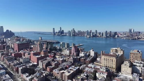 New York Skyline At Manhattan In New York United States.