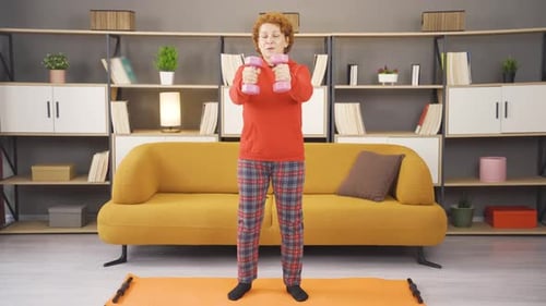 Squat exercise, dumbbell, fit body.