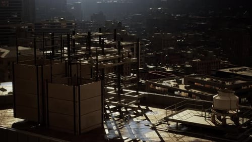 Horizonte de la ciudad de Nueva York con rascacielos de Manhattan después de la tormenta