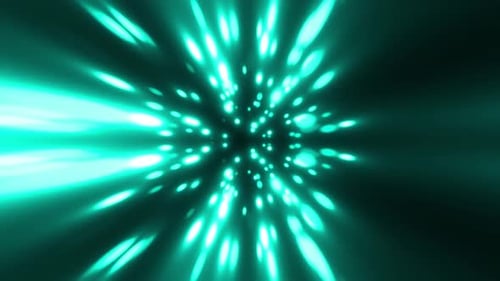 Cyan Lights Particle Motion Loop