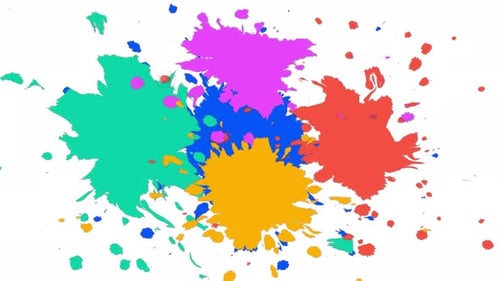 colorful paint splashes colorful ink splat 4k