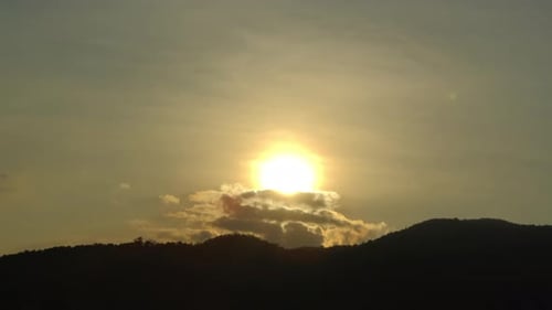 Sunset in the orange sky 4k time lapse video.