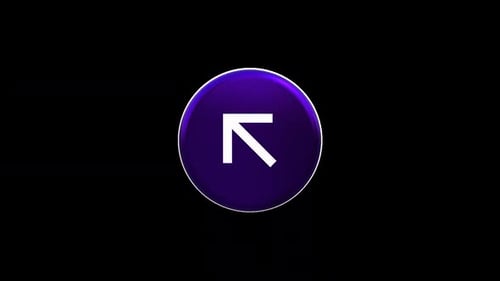 3D Rotating Purple Arrow Button