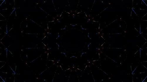 Abstract Geometric Kaleidoscope Light Pattern Background