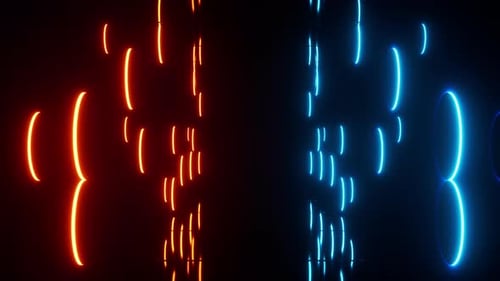 Gradient neon tunnel and light background, abstract and technology concept, 3d rendering.