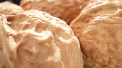 Delicious Fresh Walnuts in Close Up Detail