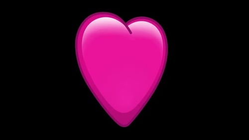 Emoji animado de corazón rosa