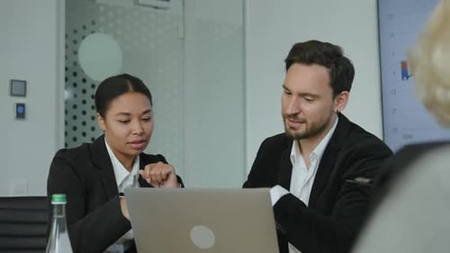 Group Meeting of Businessman People in Office Company Meeting for Brainstorm in Big Office Ceo