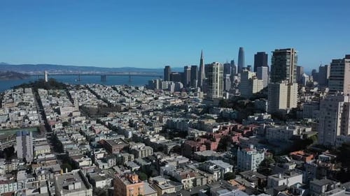 Aerial Panorama of San Francisco Skyline