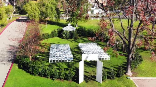 Scenic Aerial View of Outdoor Wedding Venue