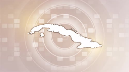 Animated Outline Map Reveal for Cuba