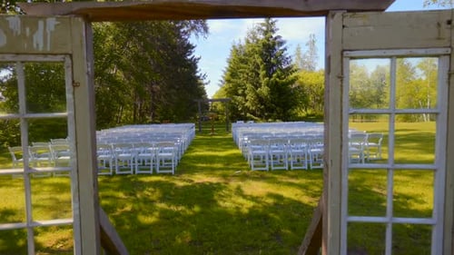 Beautiful Outdoor Wedding Venue with Rustic Decor