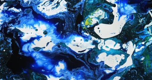 Abstract Paint Swirls and Mixing Colors