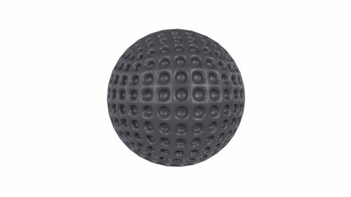3D Textured Sphere Rotation on White Background