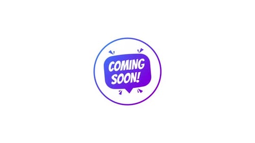 Animated Coming Soon icon Alpha Channel