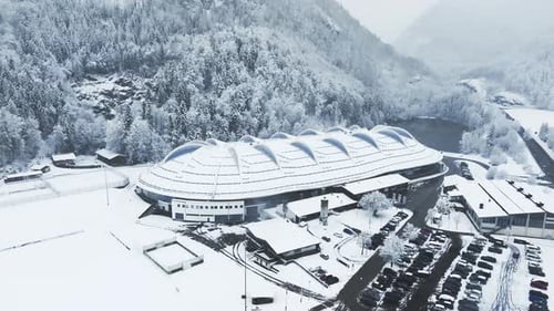 An Idyllic Village in Germany Beautiful Countryside on a Snowy Winter Day